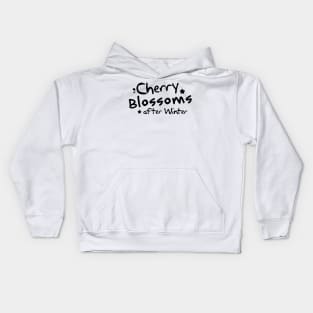 cherry blossom after winter Kids Hoodie